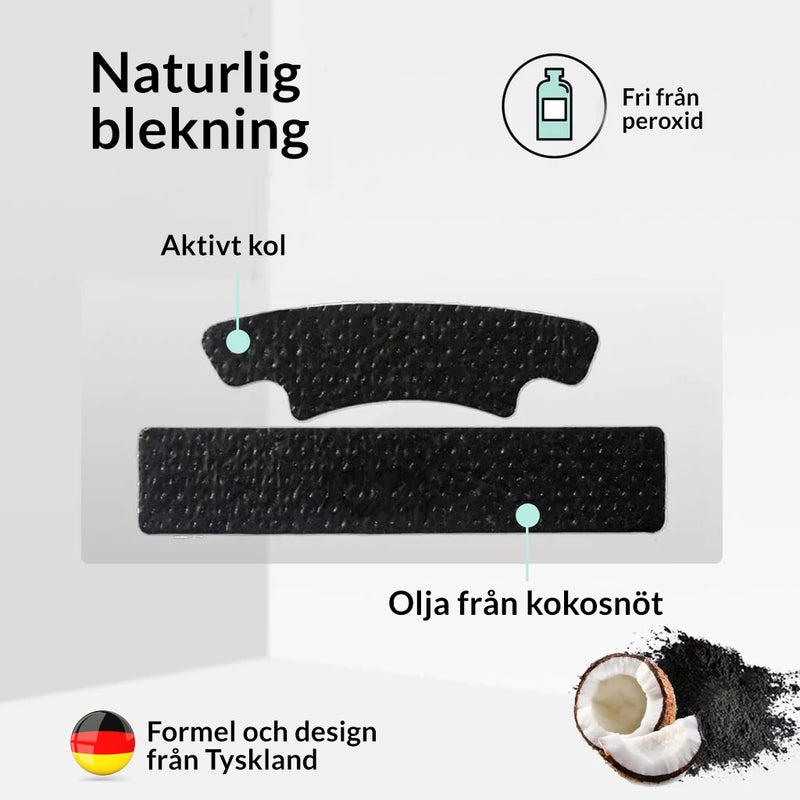 Användning av tandblekningsremsor med aktivt kol för att bleka tänderna